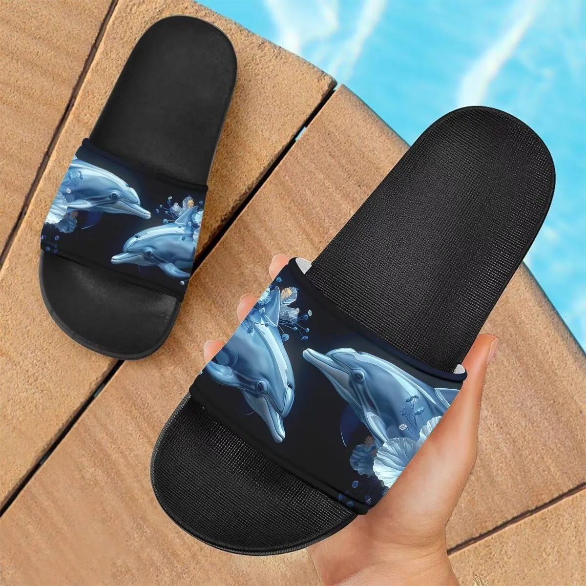 Howilath Novelty Pattern Summer Slide Slippers for Women Kids, Comfortable Soft Sole Non-Slip Slippers Slide Sandal