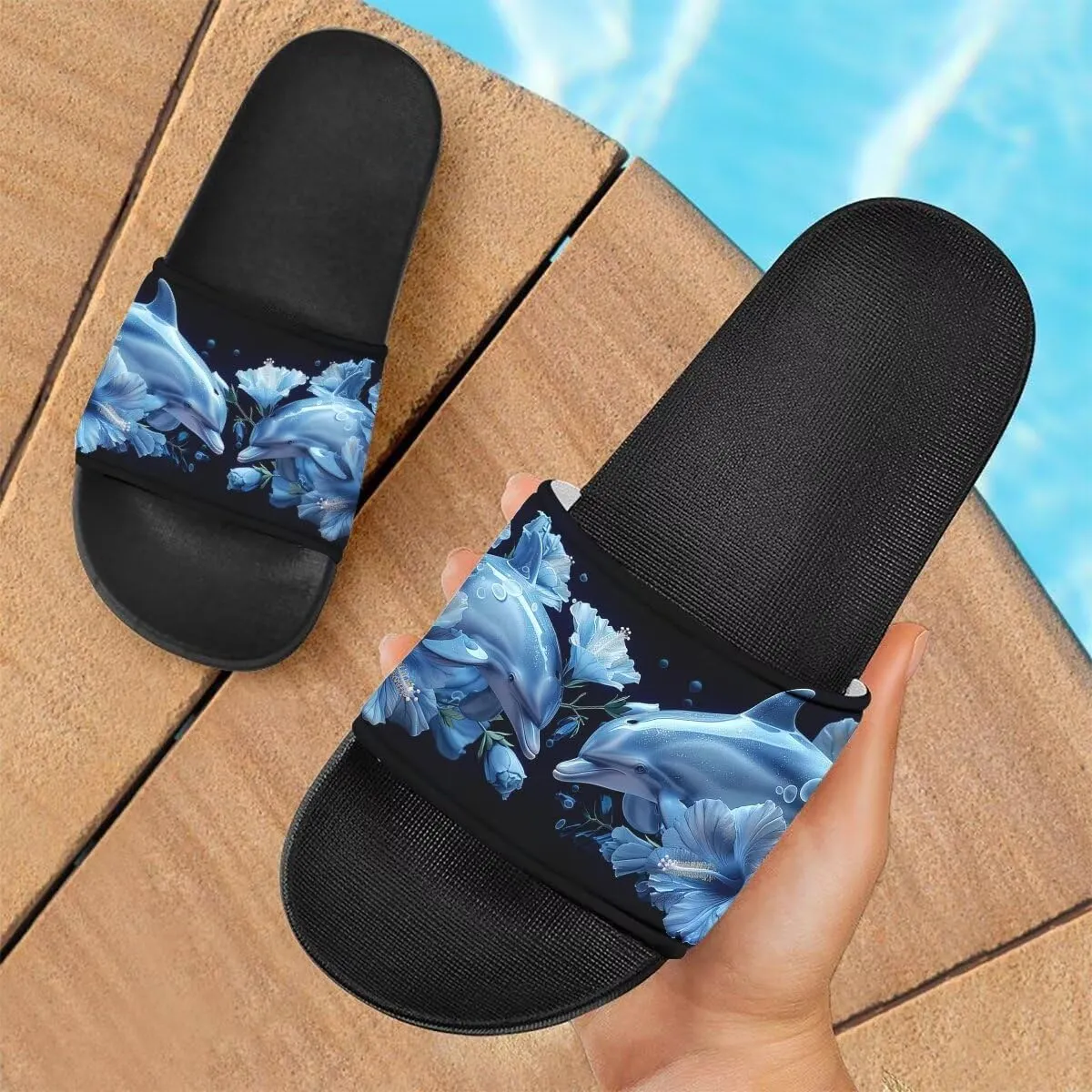 Howilath Novelty Pattern Summer Slide Slippers for Women Kids, Comfortable Soft Sole Non-Slip Slippers Slide Sandal