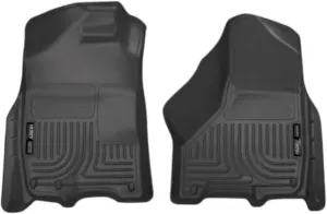 Husky Liners Weatherbeater Floor Mats | Fits 2009-2024 Ram 1500 (19-24 Classic Body only); 2010-2018 Ram 2500/3500 (Crew Cab/Mega Cab) | Front Row, 2-pc Black - 18001