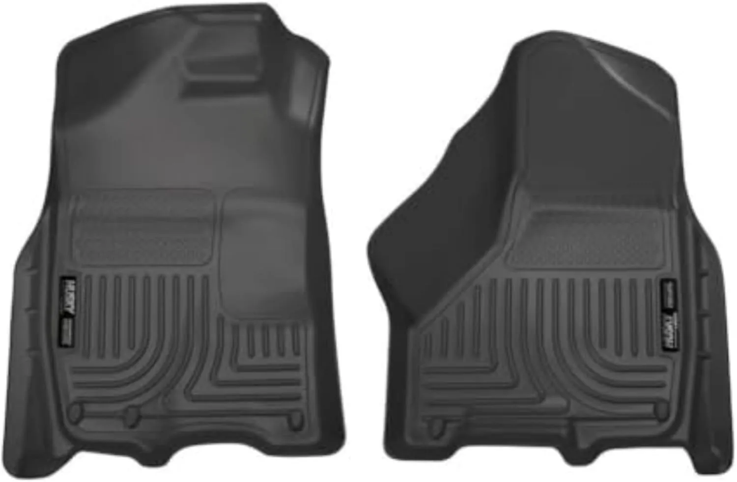 Husky Liners Weatherbeater Floor Mats | Fits 2009-2024 Ram 1500 (19-24 Classic Body only); 2010-2018 Ram 2500/3500 (Crew Cab/Mega Cab) | Front Row, 2-pc Black - 18001