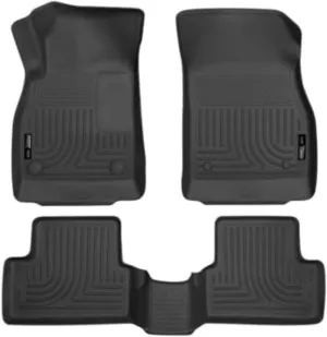 Husky Liners Weatherbeater Floor Mats | Fits 2011-2015 Chevrolet Cruze; 2016 Chevrolet Cruze Limited | Front & 2nd Row, 3-pc Black - 98161