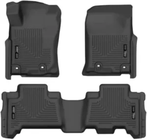 Husky Liners Weatherbeater Floor Mats | Fits 2013 - 2024 Toyota 4Runner; 2014 - 2024 Lexus GX460 | Front & 2nd Row, 3-pc Black - 99571
