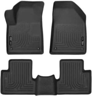 Husky Liners Weatherbeater Floor Mats | Fits 2015 - 2023 Jeep Cherokee | Front & 2nd Row, 3-pc Black - 99091