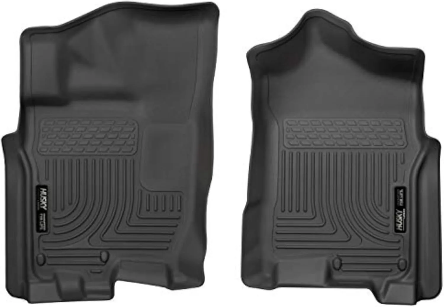 Husky Liners Weatherbeater Floor Mats | Fits 2017-2024 Nissan Titan Crew Cab; 2016-2024 Titan XD Crew Cab, (17-19 Extended Cab) | Front Row, 2-pc Black - 13601