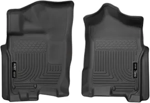 Husky Liners Weatherbeater Floor Mats | Fits 2017-2024 Nissan Titan Crew Cab; 2016-2024 Titan XD Crew Cab, (17-19 Extended Cab) | Front Row, 2-pc Black - 13601