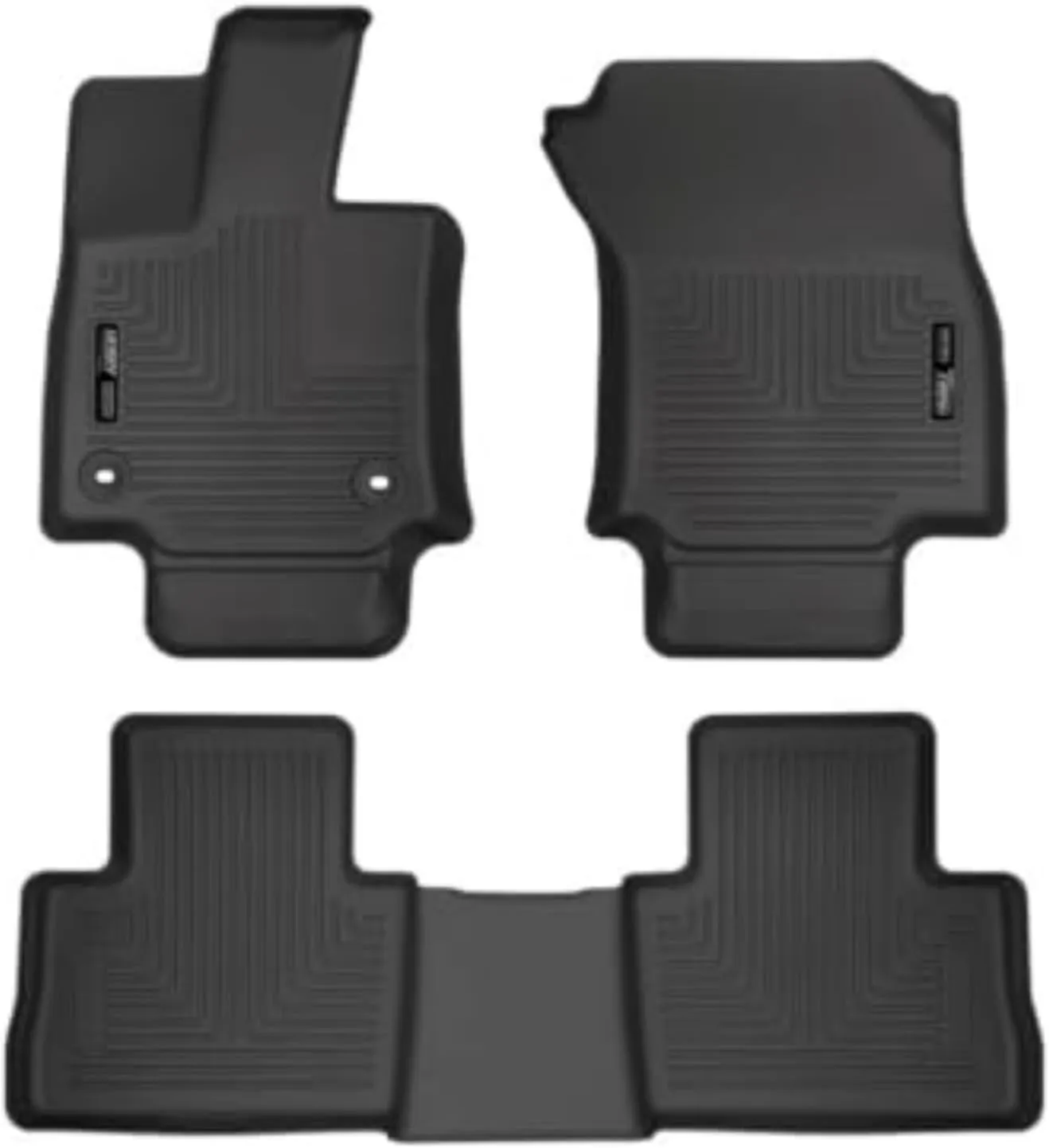 Husky Liners Weatherbeater Floor Mats | Fits 2019-2025 Toyota Rav4 | Front & 2nd Row, 3-pc Black - 95501