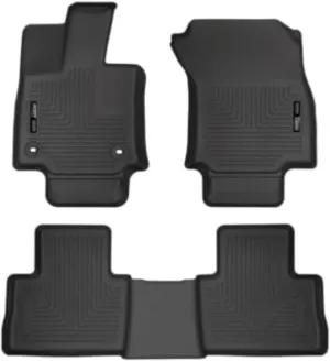 Husky Liners Weatherbeater Floor Mats | Fits 2019-2025 Toyota Rav4 | Front & 2nd Row, 3-pc Black - 95501