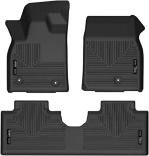 Husky Liners Weatherbeater Floor Mats | Fits 2021 - 2024 Ford Mustang Mach-E | Front & 2nd Row, 3-pc Black - 95071