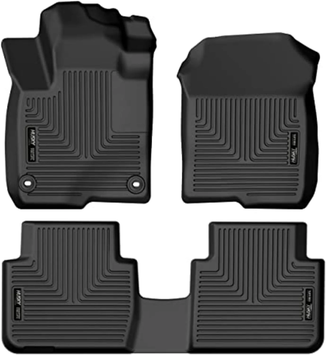 Husky Liners Weatherbeater Floor Mats | Fits 2023-2024 Honda HR-V | Front & 2nd Row, 3-pc Black - 95241