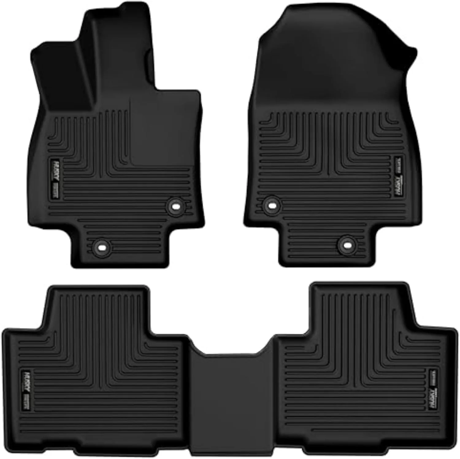 Husky Liners Weatherbeater Floor Mats | Fits 2024-2025 Toyota Grand Highlander & Lexus TX350 | Front & 2nd Row, 3-pc Black - 99351