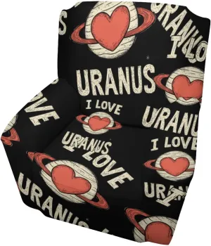 I Love Uranus 1-Piece Recliner Sofa Chair Cover Soft Elastic Bottom Furniture Washable Protector 32"