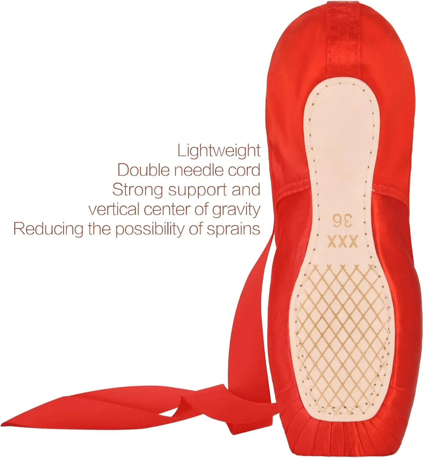 IJONDA Adult Ballet Pointe Shoes for Girls Women with Toe Pads and Mesh Bag