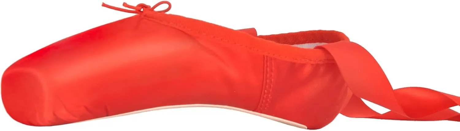 IJONDA Adult Ballet Pointe Shoes for Girls Women with Toe Pads and Mesh Bag