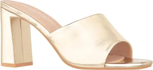 ILLUDE Women’s Block Heel Single Strap Square Toe Heeled Sandal Slip On Mule - Demi - Demi