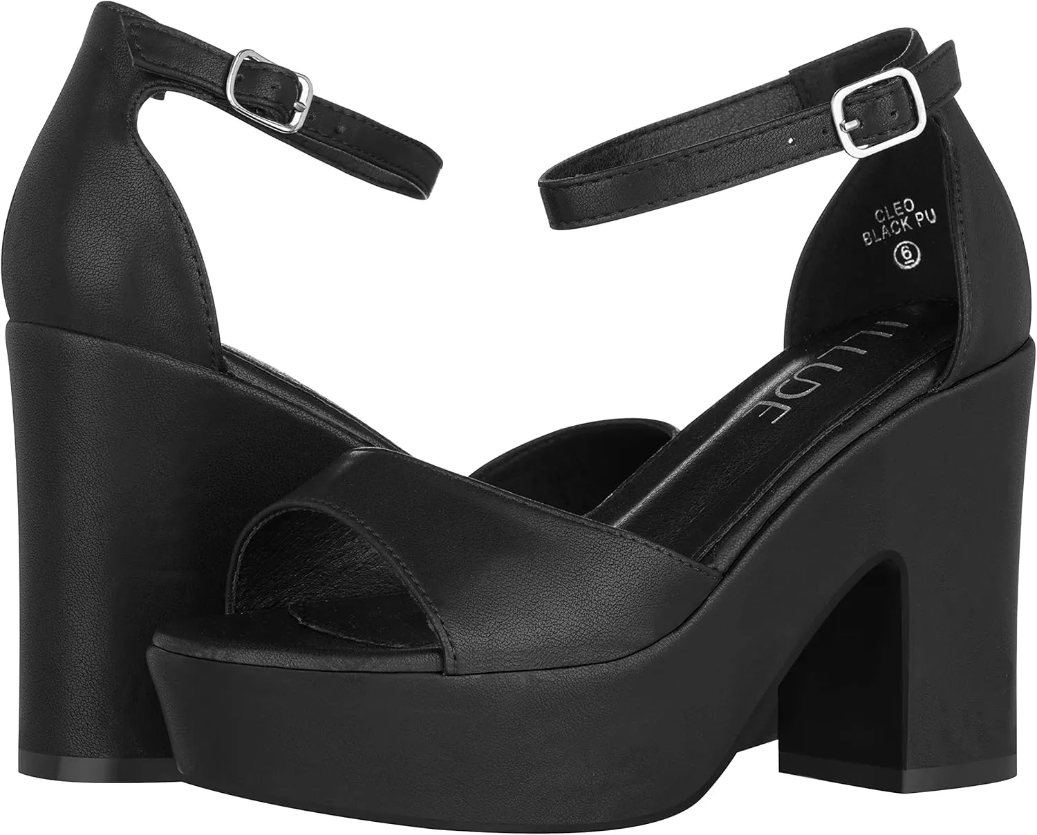 ILLUDE Women's Platform Heels Sandals Ankle Strap Block Chunky Heel Open Toe Platform Wedge Sandals – Cleo