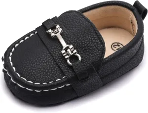 Infant Baby Boys Loafers Soft Sole PU Leather Toddler Moccasins Girls First Walking Crib Dress Shoes