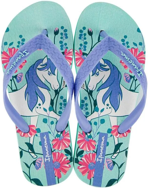 Ipanema Temas XIV Kids Flip Flops - Comfortable & Stylish Unisex Flip Flops for Kids, Bright & Colorful Prints, Non-Slip Sole, Durable, Water Resistant, Easy to Clean