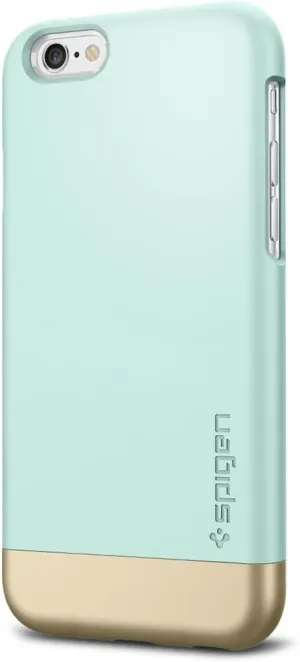 iPhone 6 Case, Spigen [Safe Slide] Stylish Color [Style Armor] [Mint] SOFT-Interior Scratch Protection with Dual Layer Trendy Hard Case for iPhone 6 / 6s - Mint (SGP11046)