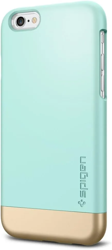 iPhone 6 Case, Spigen [Safe Slide] Stylish Color [Style Armor] [Mint] SOFT-Interior Scratch Protection with Dual Layer Trendy Hard Case for iPhone 6 / 6s - Mint (SGP11046)