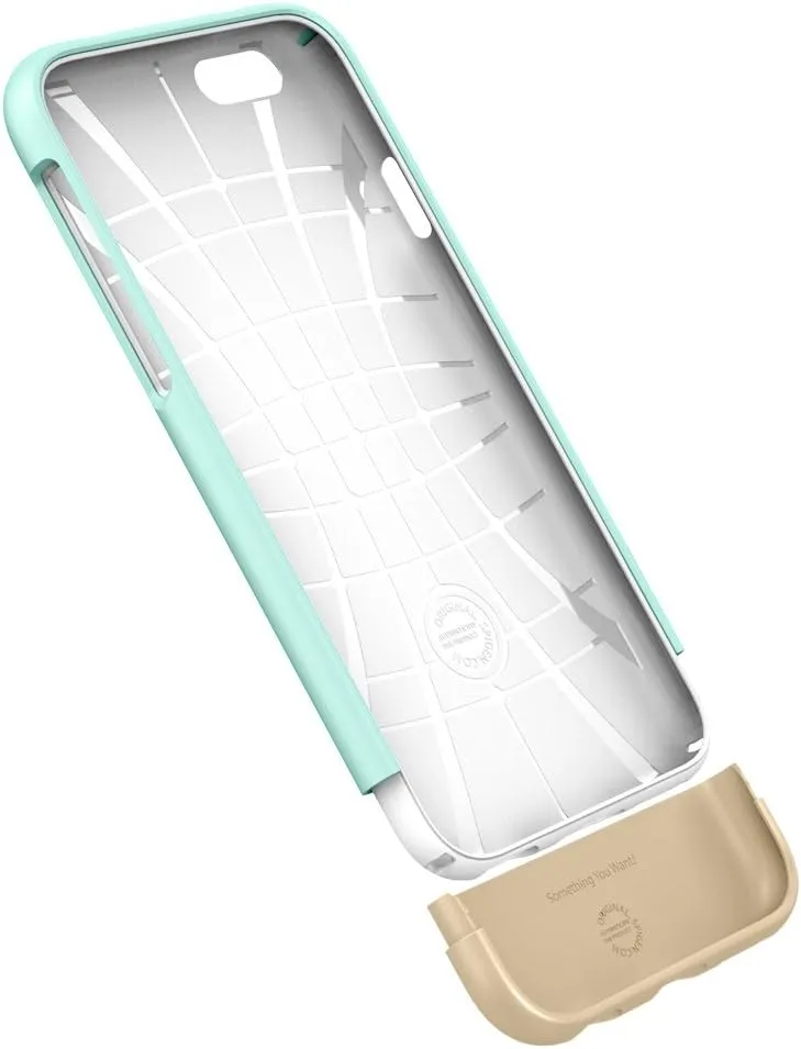 iPhone 6 Case, Spigen [Safe Slide] Stylish Color [Style Armor] [Mint] SOFT-Interior Scratch Protection with Dual Layer Trendy Hard Case for iPhone 6 / 6s - Mint (SGP11046)