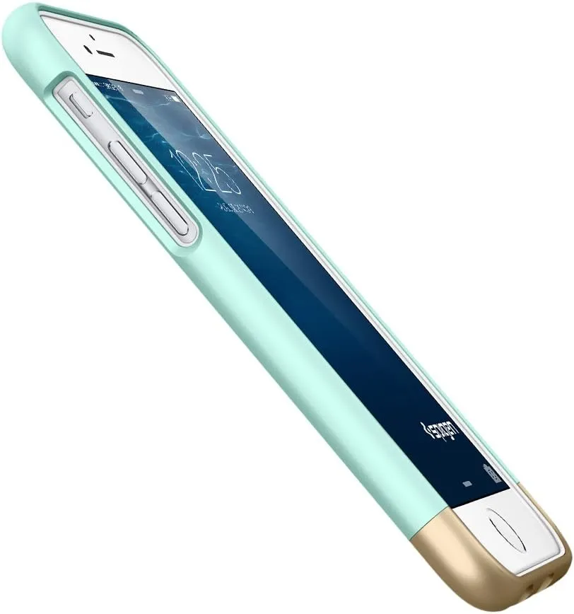 iPhone 6 Case, Spigen [Safe Slide] Stylish Color [Style Armor] [Mint] SOFT-Interior Scratch Protection with Dual Layer Trendy Hard Case for iPhone 6 / 6s - Mint (SGP11046)
