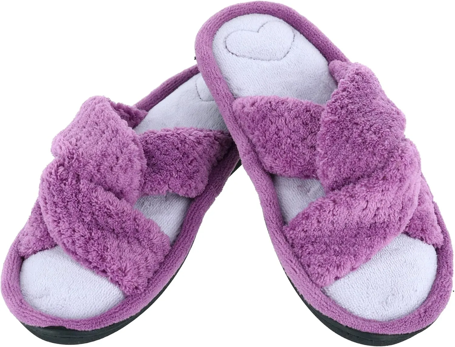 isotoner Womens Recycled Popcorn Microterry Twist Slide