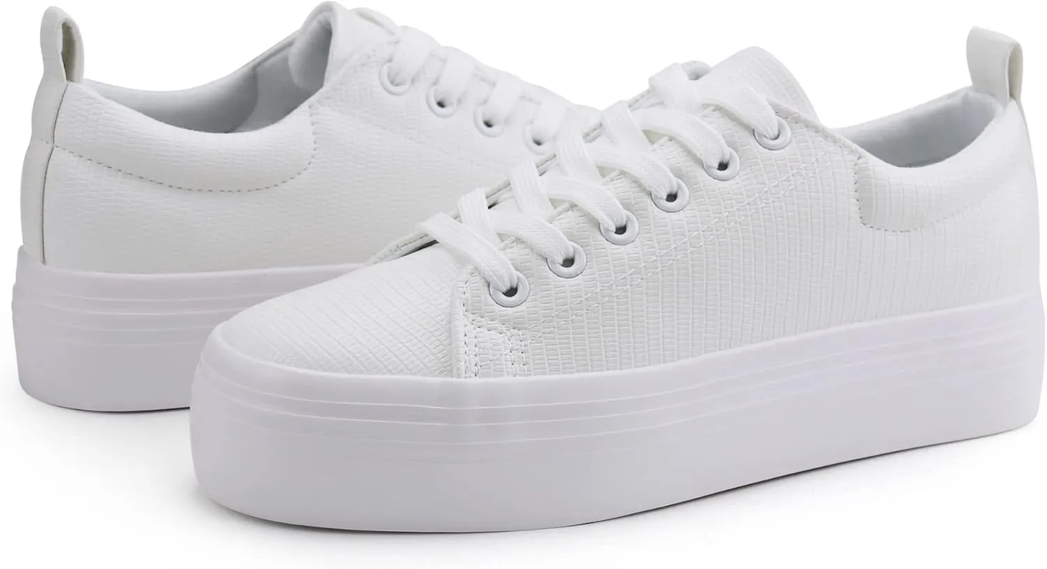 JABASIC Women Lace Up Platform Sneakers Comfortable Casual Fashion Sneaker Walking Shoes