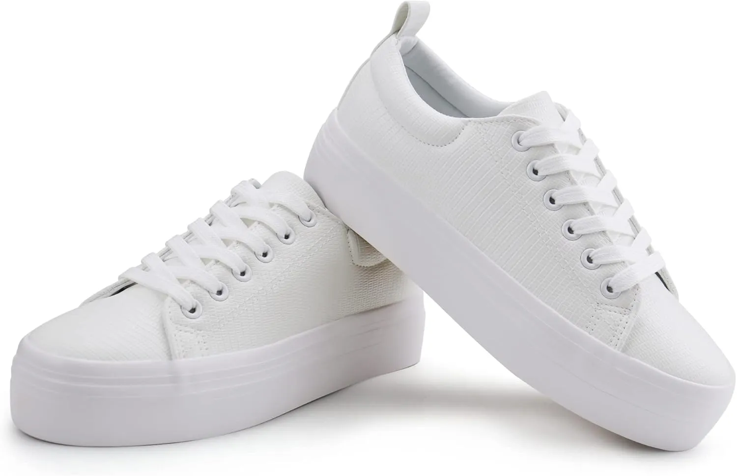 JABASIC Women Lace Up Platform Sneakers Comfortable Casual Fashion Sneaker Walking Shoes