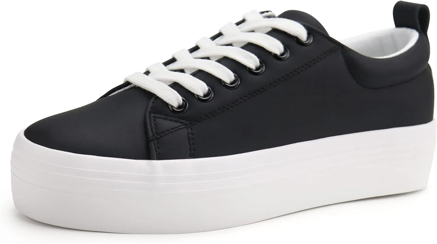 JABASIC Women Lace Up Platform Sneakers Comfortable Casual Fashion Sneaker Walking Shoes
