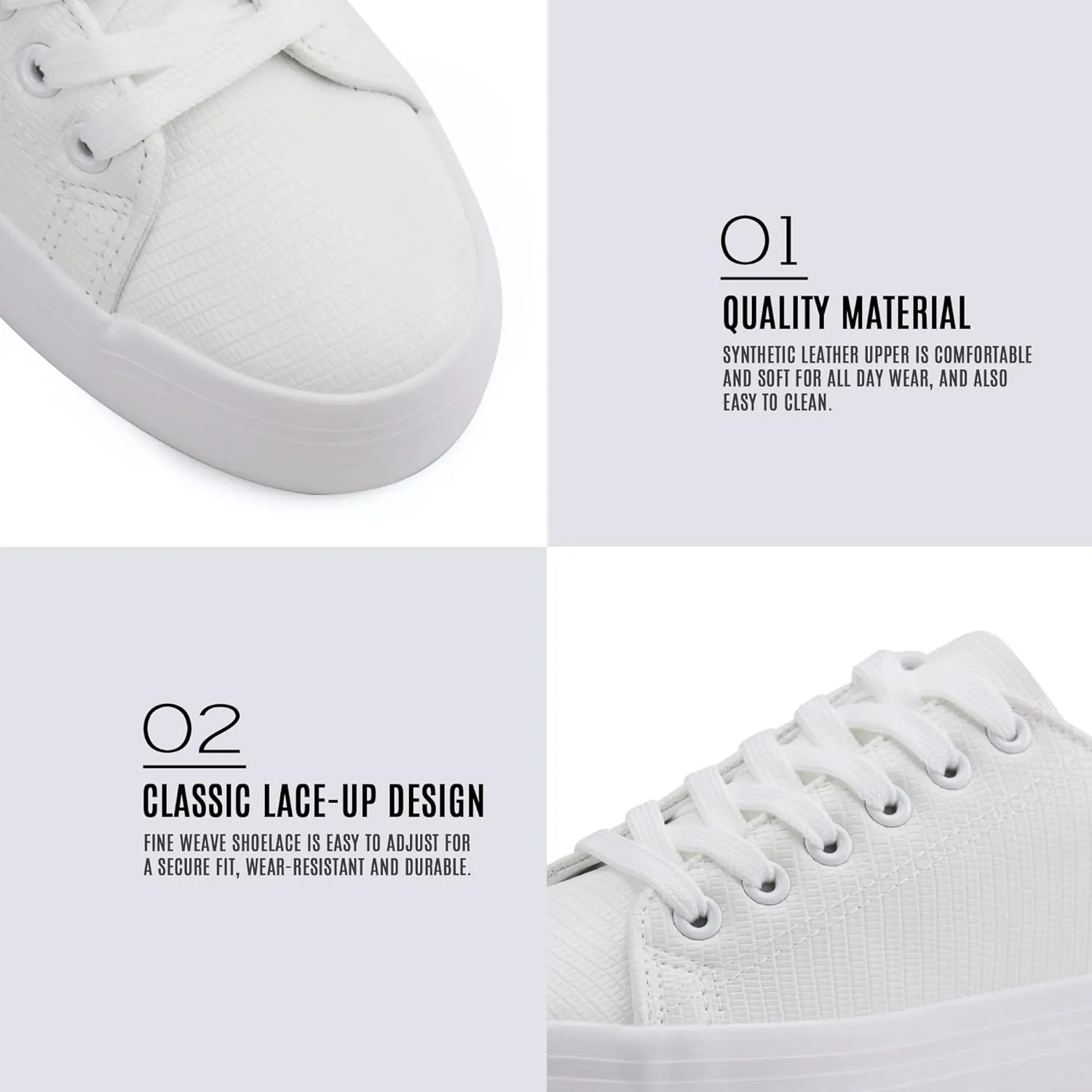 JABASIC Women Lace Up Platform Sneakers Comfortable Casual Fashion Sneaker Walking Shoes