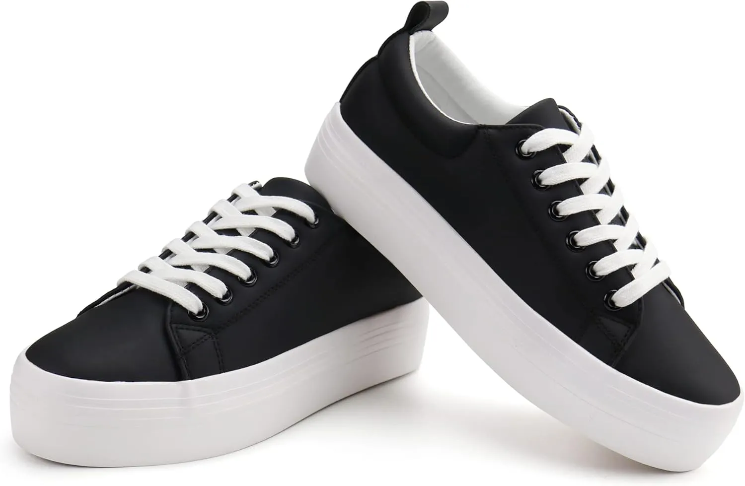 JABASIC Women Lace Up Platform Sneakers Comfortable Casual Fashion Sneaker Walking Shoes