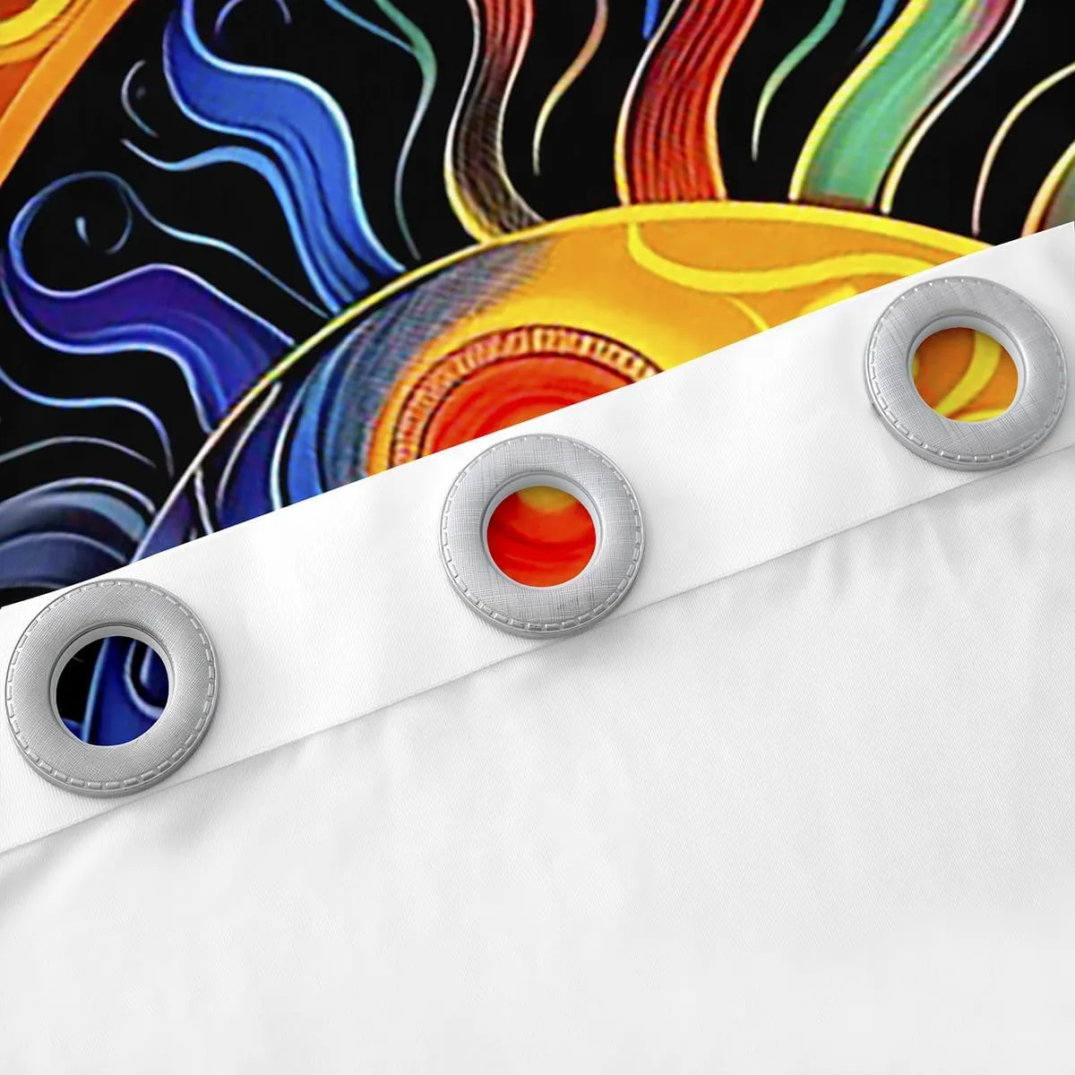 jejeloiu Boys Girls Boho Exotic Window Drapes Sun and Moon Window Curtains Kids Bohemian 30%-50% Blackout Shades for Galaxy Teens Bedroom Decor (2 Panels, 42 x 90 Inch)