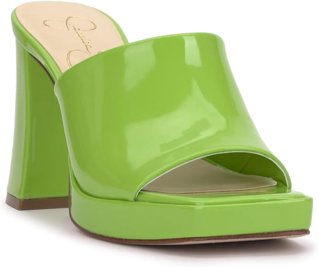 Jessica Simpson Womens Kashet Patent Block Heel Pumps