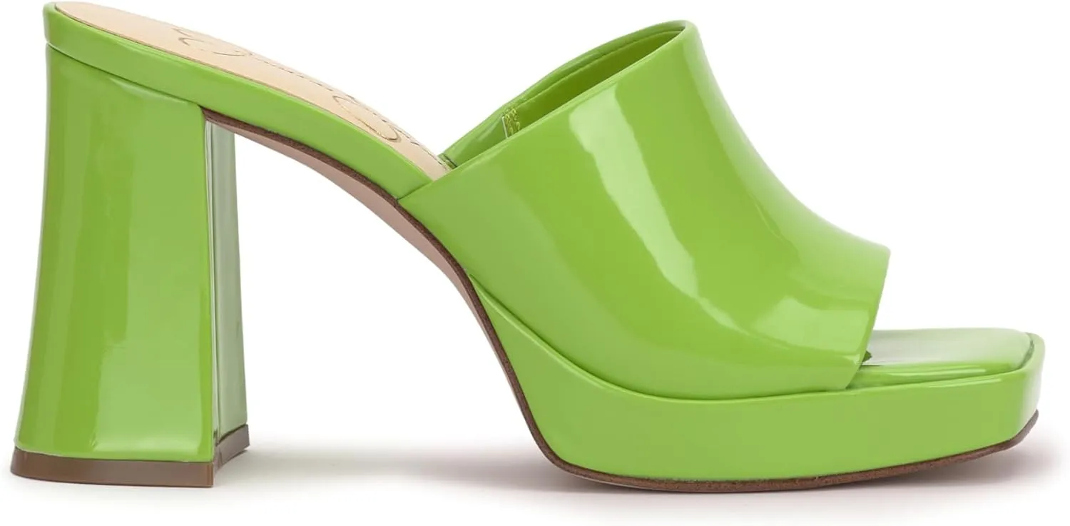 Jessica Simpson Womens Kashet Patent Block Heel Pumps