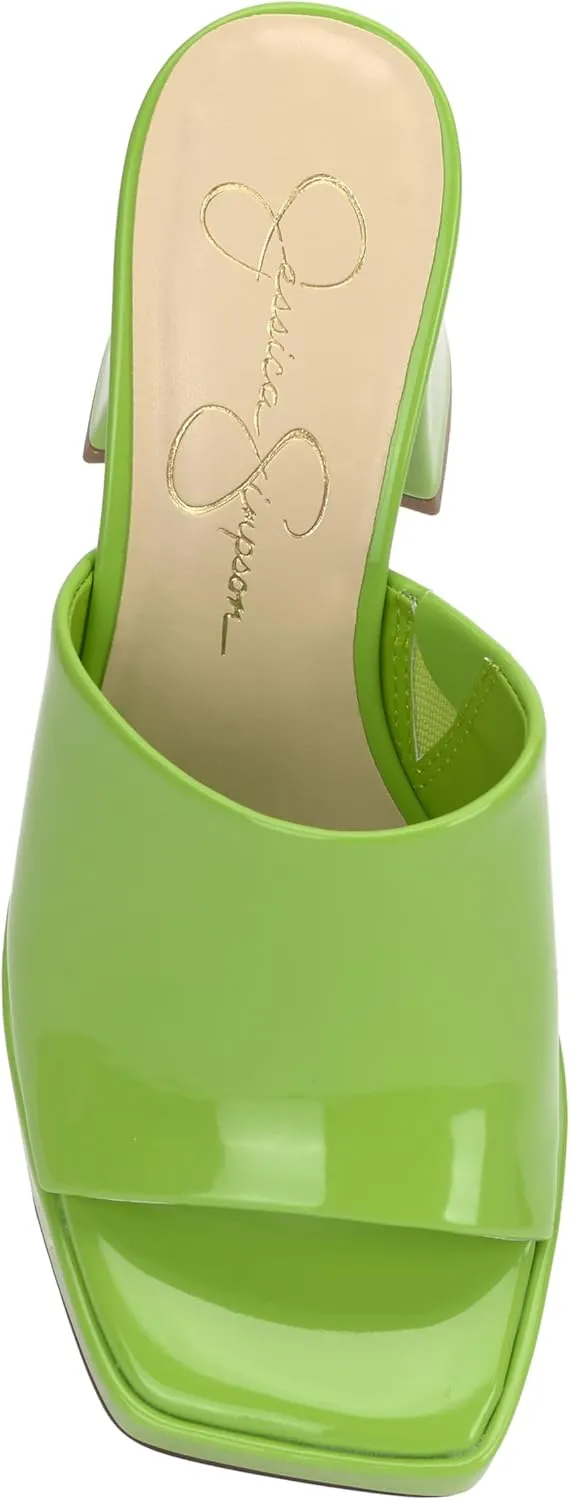 Jessica Simpson Womens Kashet Patent Block Heel Pumps