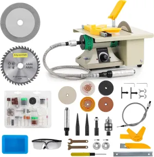 Jewelry Rock Saw for Cutting Rocks, 110V 750W Lapidary Saw Rock Cutter Mini Table Saw for Crafts Lapidary Equipment for DIY Gem Stone Rock Grinding Woodworking Carving