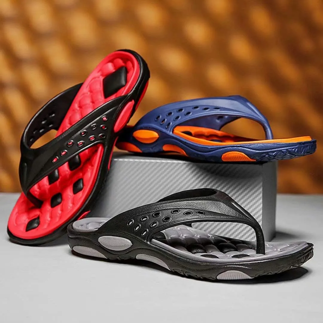 Jinsha Beach Sandals Men's Shoes flip Flops Soft Elasticity Deodorant Non-Slip Outdoor Couple
