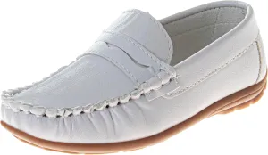Josmo Boys Moccasin Driving Loafers - Casual Dress Penny Slip On Boat Shoes (Sizes: 5-10 Toddlers / 11-13 Little Kids / 1-5 Big Kids)