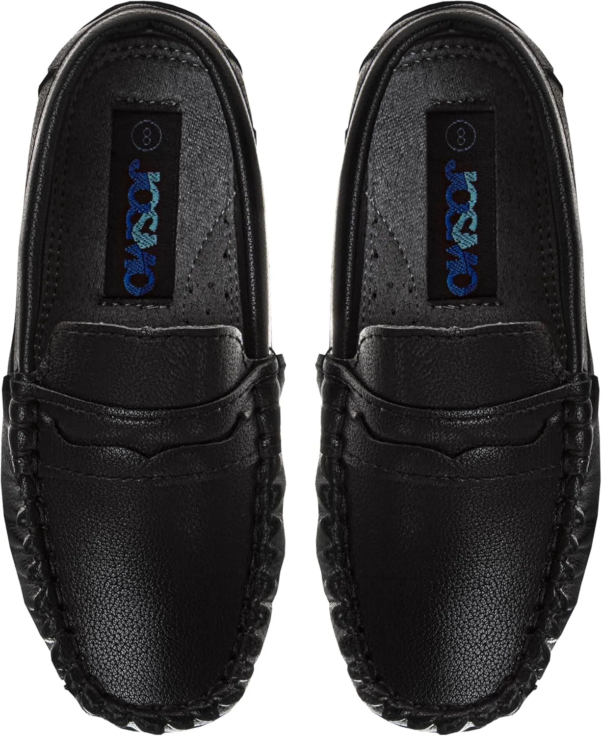 Josmo Boys Moccasin Driving Loafers - Casual Dress Penny Slip On Boat Shoes (Sizes: 5-10 Toddlers / 11-13 Little Kids / 1-5 Big Kids)