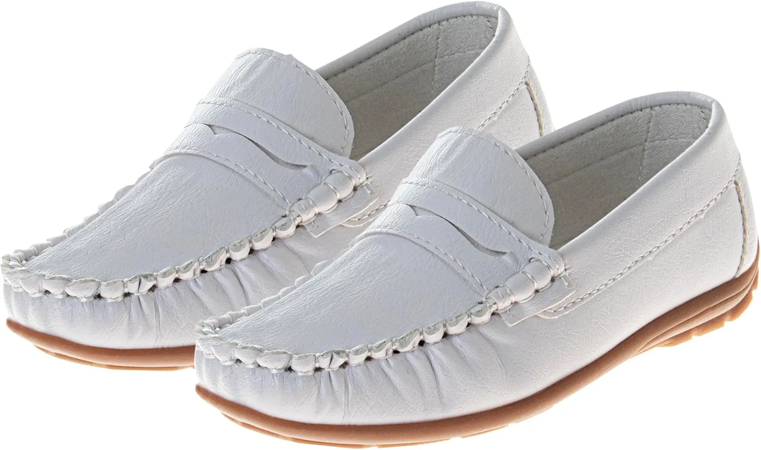 Josmo Boys Moccasin Driving Loafers - Casual Dress Penny Slip On Boat Shoes (Sizes: 5-10 Toddlers / 11-13 Little Kids / 1-5 Big Kids)