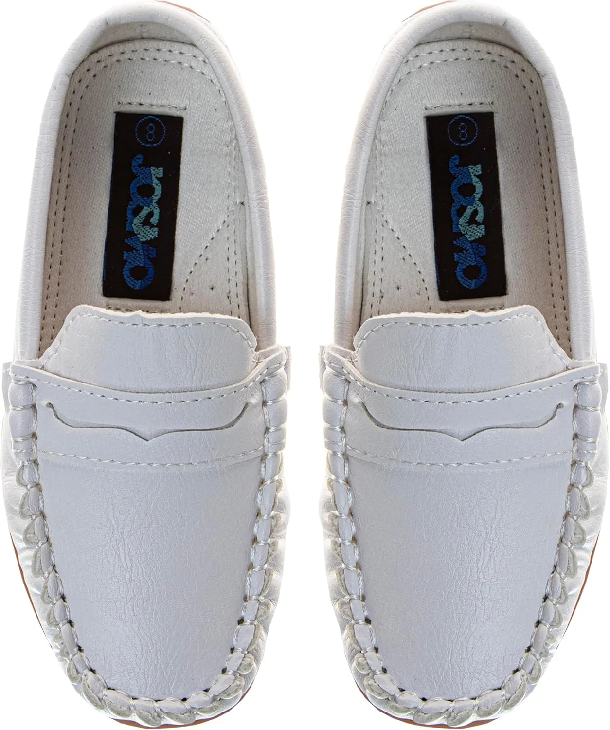 Josmo Boys Moccasin Driving Loafers - Casual Dress Penny Slip On Boat Shoes (Sizes: 5-10 Toddlers / 11-13 Little Kids / 1-5 Big Kids)