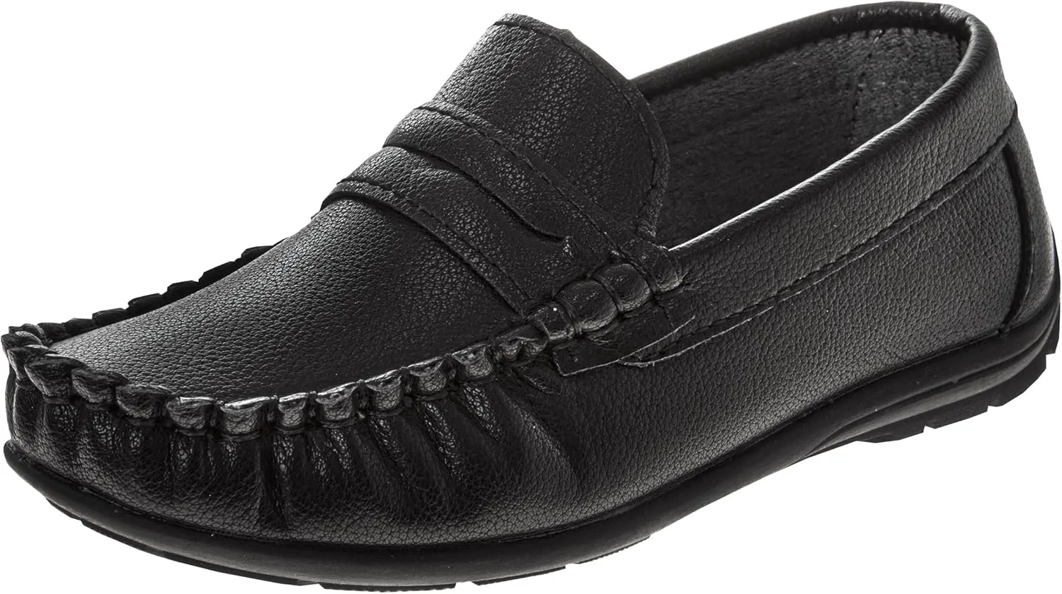 Josmo Boys Moccasin Driving Loafers - Casual Dress Penny Slip On Boat Shoes (Sizes: 5-10 Toddlers / 11-13 Little Kids / 1-5 Big Kids)