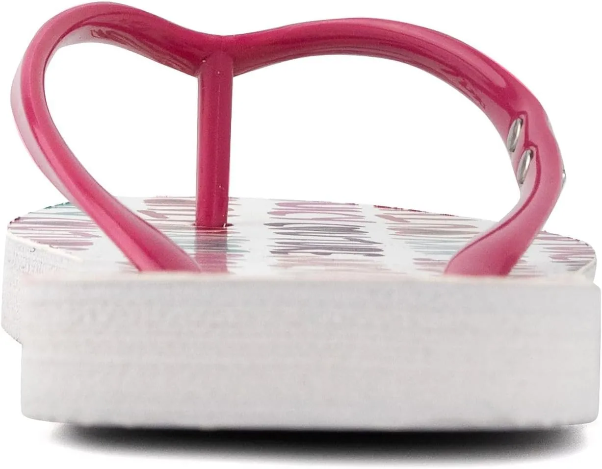 JUICY COUTURE Flip Flops, Soft Lightweight Beach Sandals for Women, Casual Slippers Shower Beach Pool Flat Slides Shoes