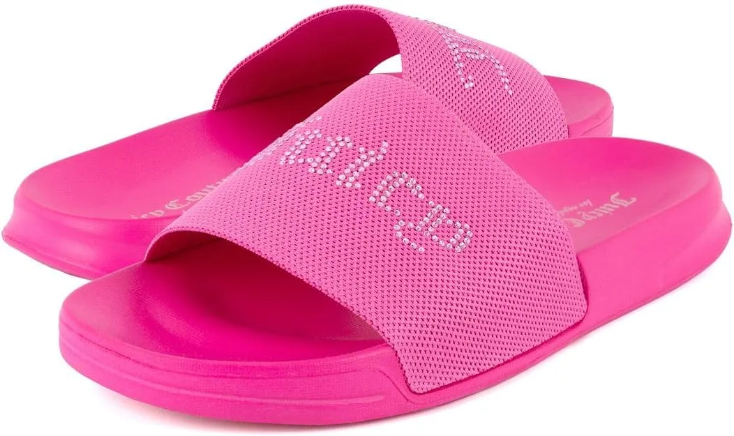 Juicy Couture Slide Sandals, Beach Flats for Women, Summer Shoes