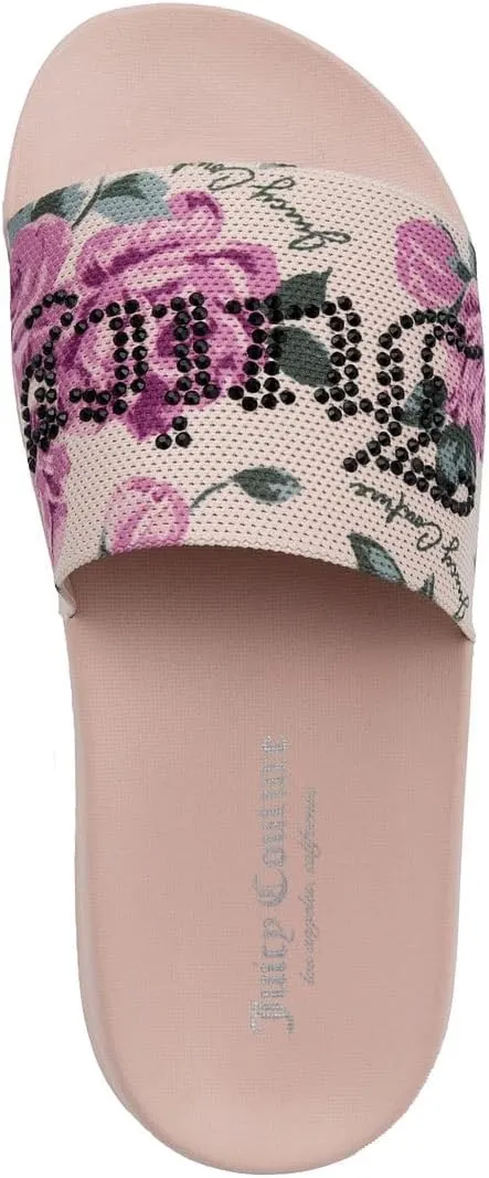 Juicy Couture Slide Sandals, Beach Flats for Women, Summer Shoes