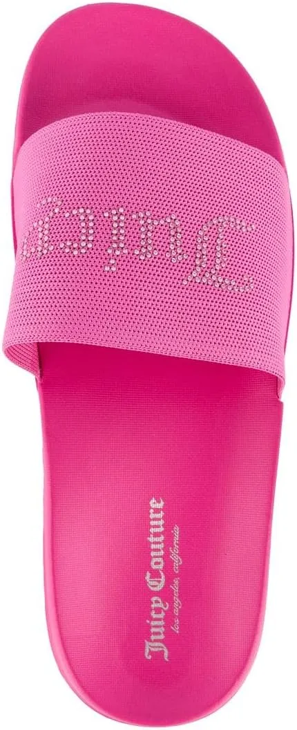 Juicy Couture Slide Sandals, Beach Flats for Women, Summer Shoes