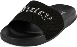 Juicy Couture Slide Sandals, Beach Flats for Women, Summer Shoes