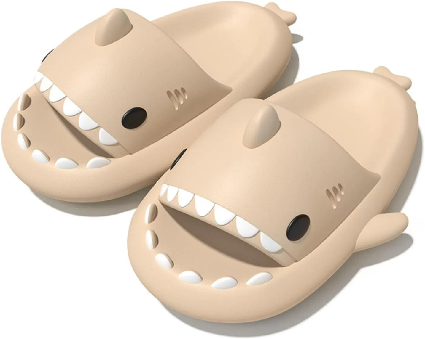 Kapley Sharklas, Shark Slides, Sandals, Shoes - Cartoon Design Non-Slip EVA Thickened Sole, Lightweight Unisex Beach Sandals