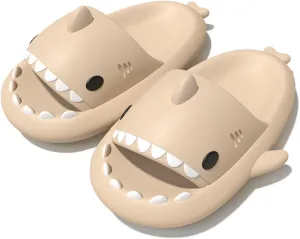 Kapley Sharklas, Shark Slides, Sandals, Shoes - Cartoon Design Non-Slip EVA Thickened Sole, Lightweight Unisex Beach Sandals