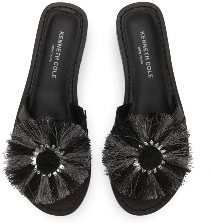 Kenneth Cole Women's Orton Slide Sandal with Circle Fringe Detail
